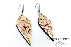 Flower Engraved Earrings Digital Download Product Image 2