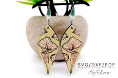 Flower Engraved Earrings Digital Download Product Image 1