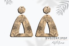 Flower Engraved Earrings Digital Download Product Image 3