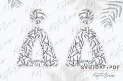 Leaf Engraved Earrings Digital Download Product Image 2