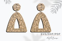 Leaf Engraved Earrings Digital Download Product Image 1