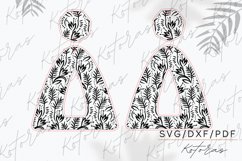 Leaf Engraved Earrings Digital Download Product Image 2