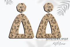 Leaf Engraved Earrings Digital Download Product Image 1