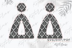 Abstract Engraved Earrings Digital Download Product Image 3