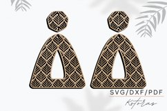 Abstract Engraved Earrings Digital Download Product Image 2