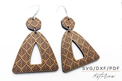 Abstract Engraved Earrings Digital Download Product Image 4
