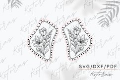 Asimetric Engraved Earrings Digital Download Product Image 2