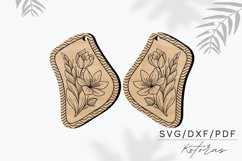 Asimetric Engraved Earrings Digital Download Product Image 4