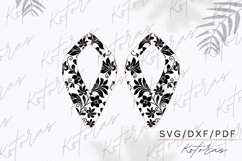 Flower Engraved Earrings Digital Download Product Image 3