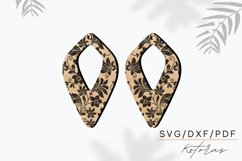 Flower Engraved Earrings Digital Download Product Image 2