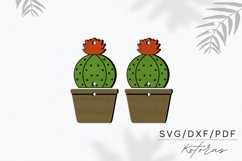 Cactus Engraved Earrings Digital Download Product Image 4