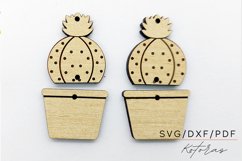 Cactus Engraved Earrings Digital Download Product Image 3