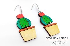Cactus Engraved Earrings Digital Download Product Image 2
