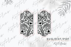 Flower pattern Abstract Engraved Earrings Digital Download Product Image 5