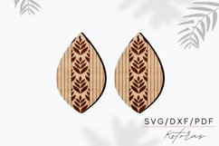 Abstract Engraved Earrings Digital Download Product Image 4