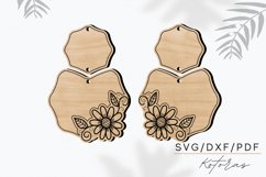 Two part Flower Earrings Digital Download Product Image 4