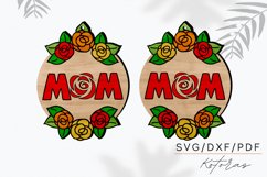 Mom Flower Engraved Earrings Digital Download Product Image 3
