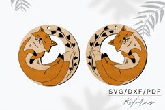 Fox Engraved Earrings Digital Download Product Image 1