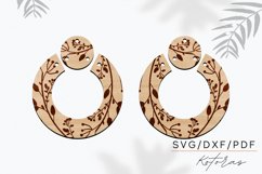 Flower Engraved Earrings Digital Download Product Image 3