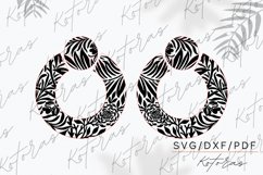 Flower Engraved Earrings Digital Download Product Image 2
