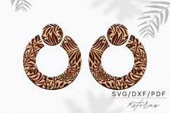 Flower Engraved Earrings Digital Download Product Image 1