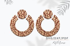 Flower Engraved Earrings Digital Download Product Image 3
