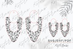 Flower Engraved Earrings Digital Download Product Image 4