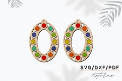 Oval Engraved Earrings Digital Download Product Image 1