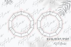 Geometric Engraved Earrings Digital Download Product Image 3