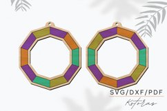 Geometric Engraved Earrings Digital Download Product Image 4