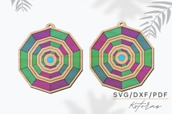 Geometric Engraved Earrings Digital Download Product Image 1