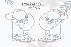 Cowboy boots Christmas Earring SVG, Christmas hat Earring SV Product Image 2