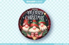 Merry Christmas Gnome PNG - Christmas Sublimation Design 2 Product Image 1