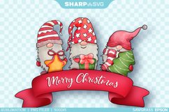 Merry Christmas Gnome PNG - Christmas Sublimation Design Product Image 1
