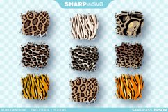 Distressed Square Patterns PNG | Leopard Sublimation Bundle Product Image 1