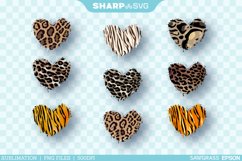 Distressed Heart Patterns PNG | Leopard Sublimation Bundle Product Image 1