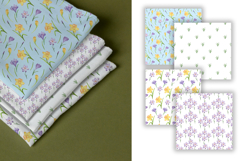 Digital Paper Watercolor Spring Flower Product Image 3