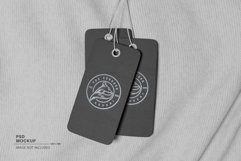 realistic black label tag logo mockup psd Product Image 2