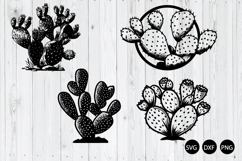 Prickly Pear Cactus SVG, Cactus SVG, Prickly Pear Silhouette Product Image 1