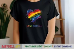 LGBT Love For All Sublimation PNG - Pride Digital Download Product Image 1