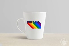 Pride typography with rainbow colors