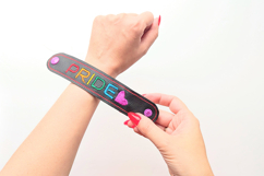 Pride Bracelet Wristband ITH Applique Embroidery