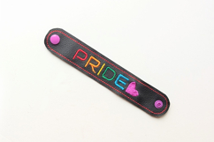 Pride Bracelet Wristband ITH Applique Embroidery