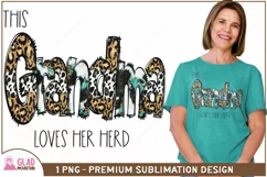 This Grandma Loves Her Herd png, Grandma design, cowhide Product Image 1