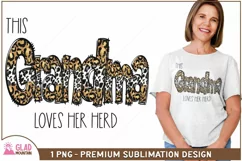This Grandma Loves Her Herd png, Grandma design, cowhide Product Image 1