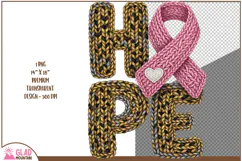 Breast Cancer Leopard Hope, Chunky faux knit, Hope png Product Image 2