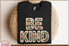 Be Kind floral faux knit embroidery, Be Kind faux crochet Product Image 6