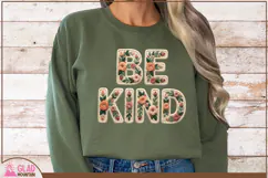 Be Kind floral faux knit embroidery, Be Kind faux crochet Product Image 3
