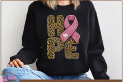 Breast Cancer Leopard Hope, Chunky faux knit, Hope png Product Image 4