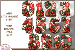 Christmas Doodle Alphabet Letters & numbers, Christmas Alpha Product Image 3
